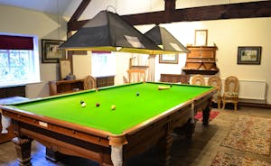 Peaks Grange - The games room with a snooker table is exclusively yours for the whole of your stay