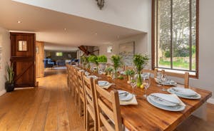 Coat Barn - The dining hall has a huge table to seat 18 - perfect for a family feast