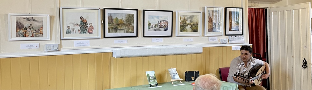 Live music in Bathealton Village Hall accompanying the exhibition