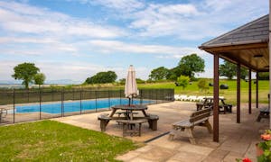 Lazy swimming pool days High Cloud Farm and Barn 10 Bedroom holiday accommodation Monmouthshire www.bhhl.co.uk 