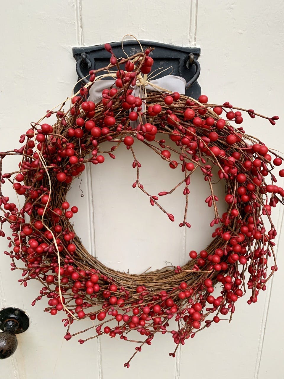 Christmas wreath at Stonehayes Farm