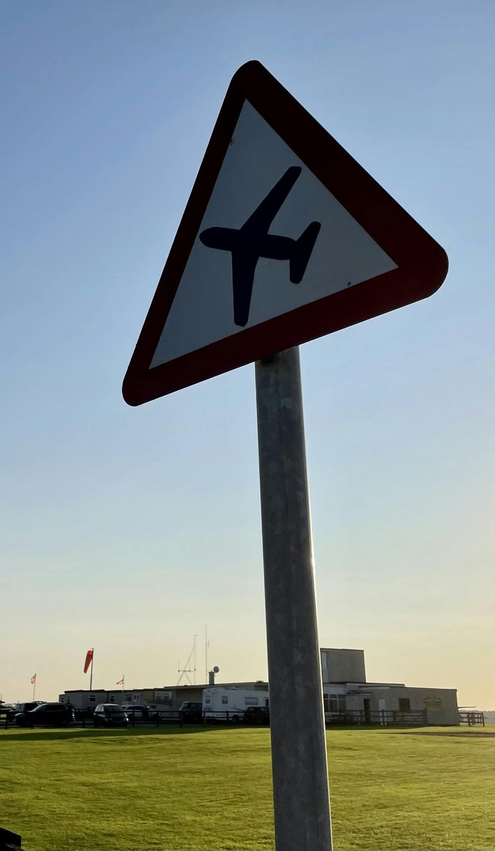 Planes overhead warning sign