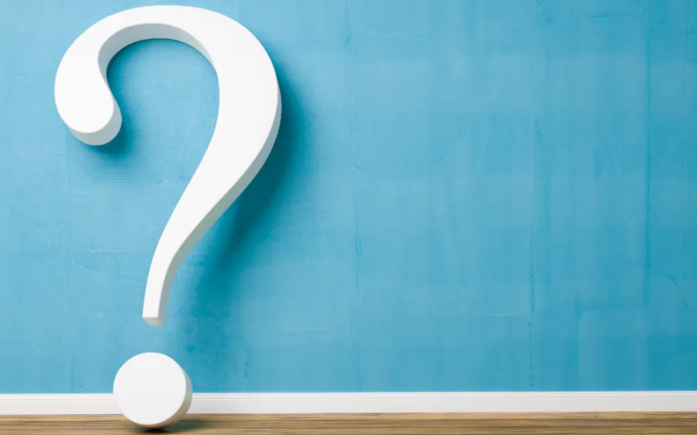 Digital image of a question mark to represent general FAQs