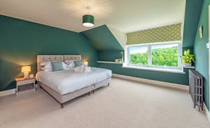 Wonham House - Bedroom 8 is on the second floor and has wonderful views over the wooded valley