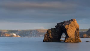 Stunning view of a rock arch in South Hams