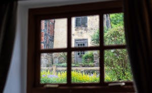 Window with a view  to  a 16th Century house where Sarah Siddons  the actor  lived  The Anchor Forest of Dean www.bhhl.co.uk