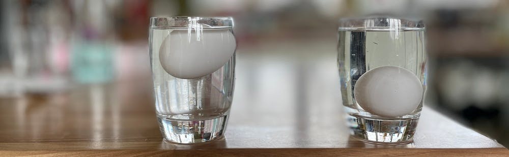 The egg freshness test at TCB