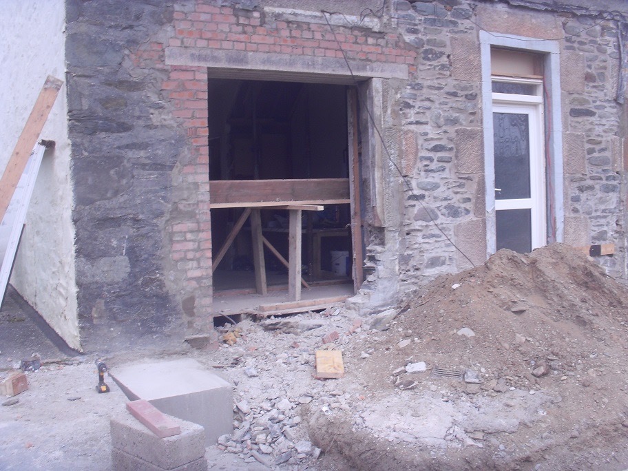 New doorway at Seaview Cottage