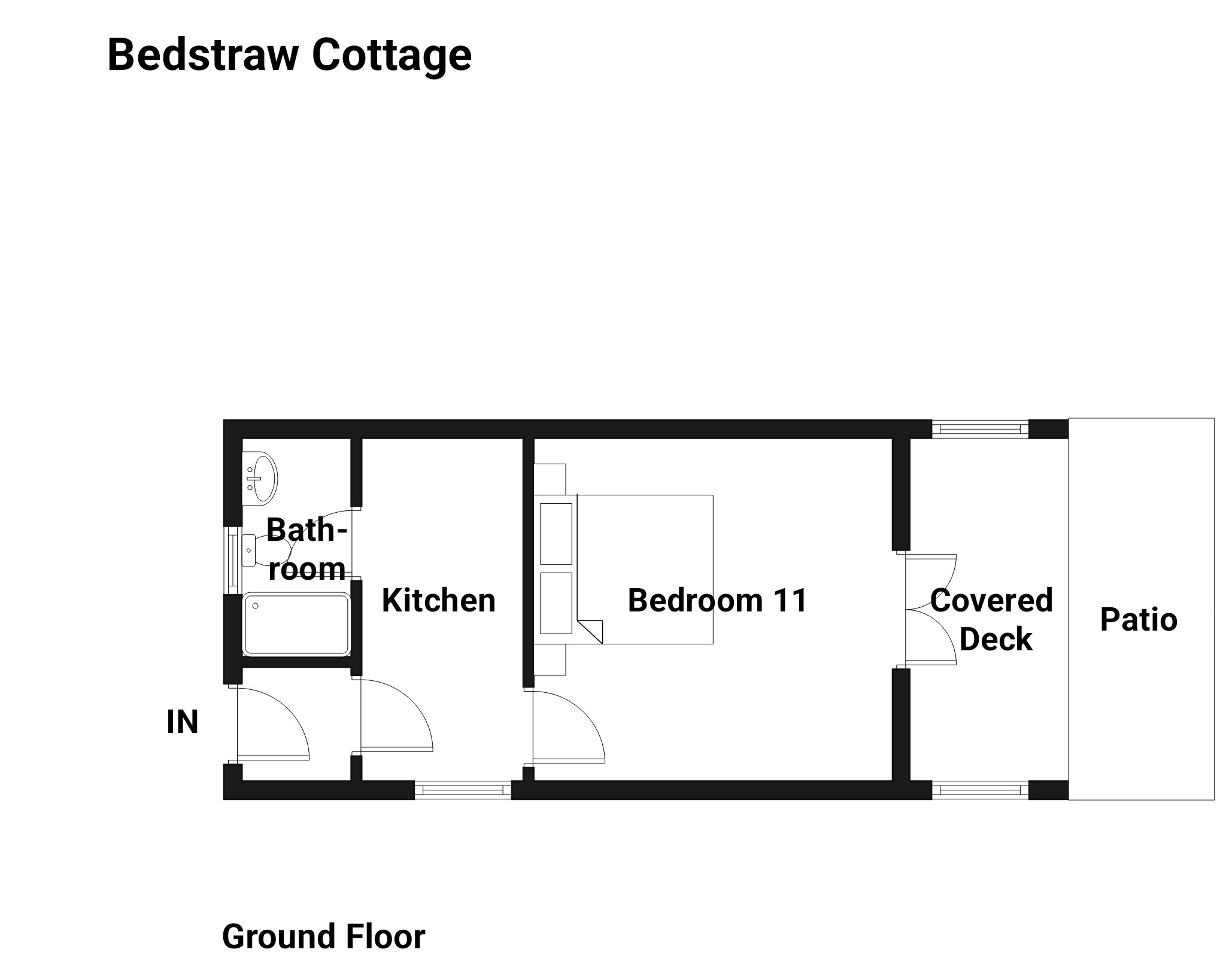 Cowslip Manor - Bedstraw Cottage - Floor Plans