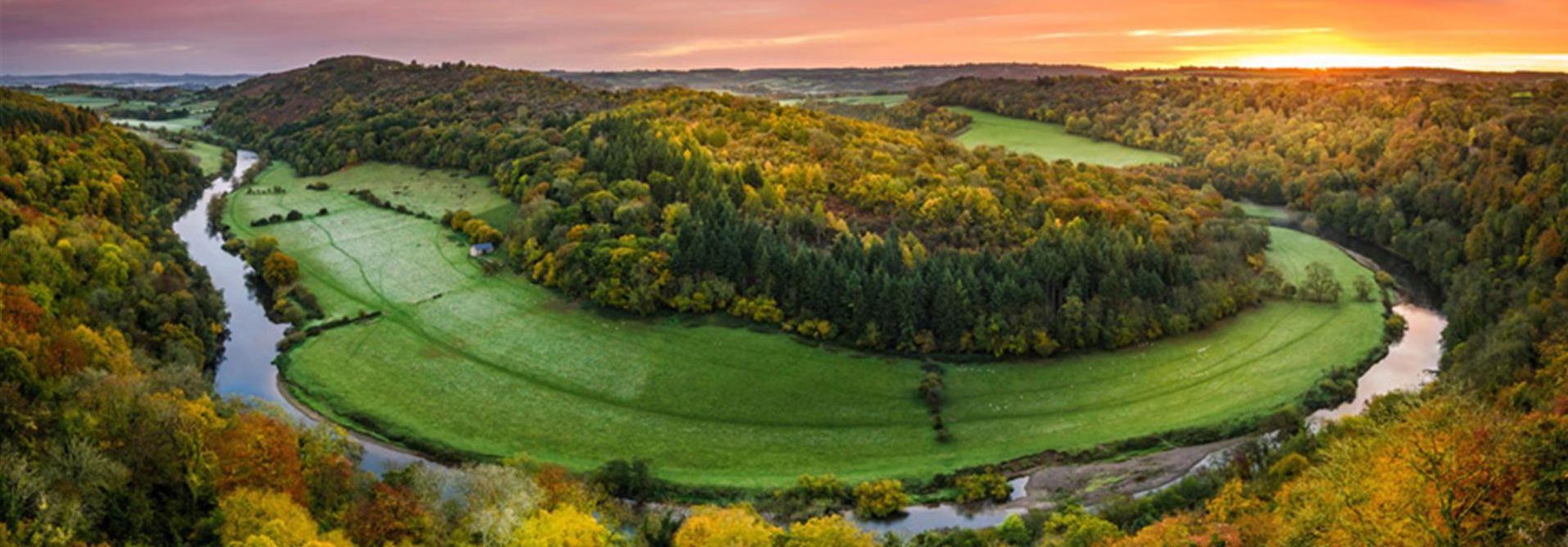 Aerial view of Symonds Yat