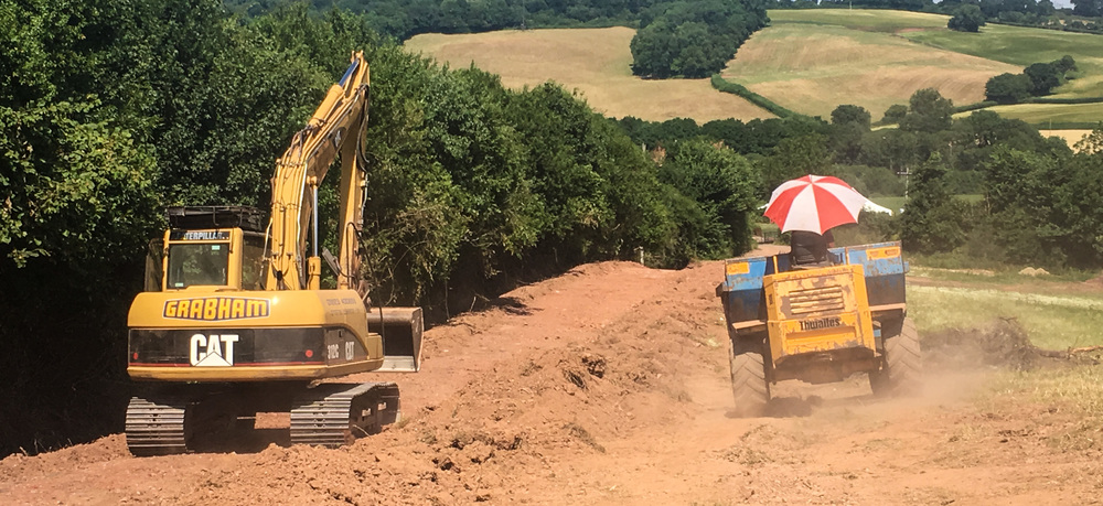 New track installed enabling guests to access the woods by vehicle