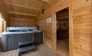 Relax in Hot Tub after long walks in Wye Valley and the Forest of Dean at  The Anchor Lydbrook Gloucestershire www.bhhl.co.uk