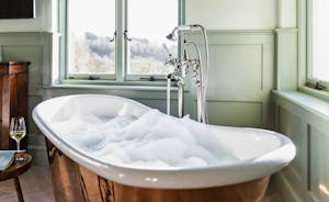 Duxhams - A soak in the tub, views of wooded hillsides