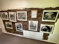 Picture wall of local scenes Wye Rapids House Symonds Yat Herefordshire www.bhhl.co.uk