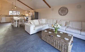 Quantock Barns - The Wagon House has a large open plan living space 