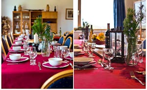 Large group dining catered for at High Cloud Farm and Barn sleeps 24 holiday accommodation Monmouthshire www.bhhl.co.uk