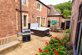 The Old Rectory - The courtyard is completely private, with a backdrop of wooded hills