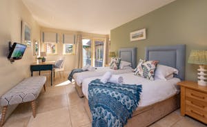 Foxcombe - Bedroom 1: super king or twin with an ensuite shower room