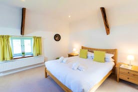 Whinchat Barns - Dippers Rest: Bedroom 1, on the first floor with a kingsize bed
