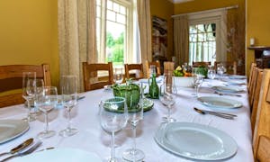 Ample dining for family and friends at Fairlea Grange self catering accommodation Abergavenny Monmouthshire Wales www.bhhl.co.uk