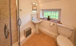 Ilbeare - The shared shower room between Bedrooms 3 and 4 - what a lovely outlook!