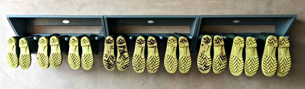TCB's line-up of Wellington Boots for guests to borrow