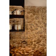 Kitchen stone wall