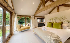 Otterhead House - Bedroom 1 has zip and link beds and room for an optional extra single