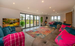 Toms Place - A large and colourful living room 
