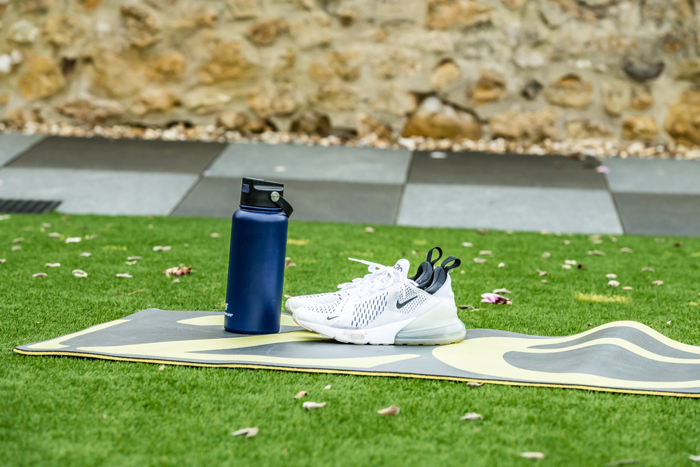 Yoga-mat-with-trainers-and-water-bottle-at-churchill-20-holiday-home