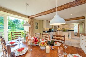 Lower Leigh - The large kitchen has French doors out to the gorgeous gardens