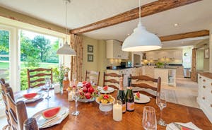 Lower Leigh - The large kitchen has French doors out to the gorgeous gardens