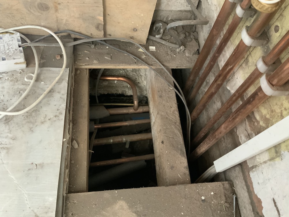 All of the plumbing being replaced