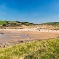 Relatively busy Bantham Beach on a glorious sunny day