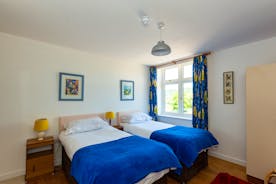 Twin bedroom with picturesque views River Wye Lodge ideal for family and friends staycations Nr,. Forest of Dean www.bhhl.co.uk  