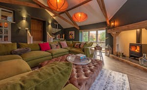 Ridgeview: In the colder months you can light the wood-burner in the Movie Room - oh so cosy!