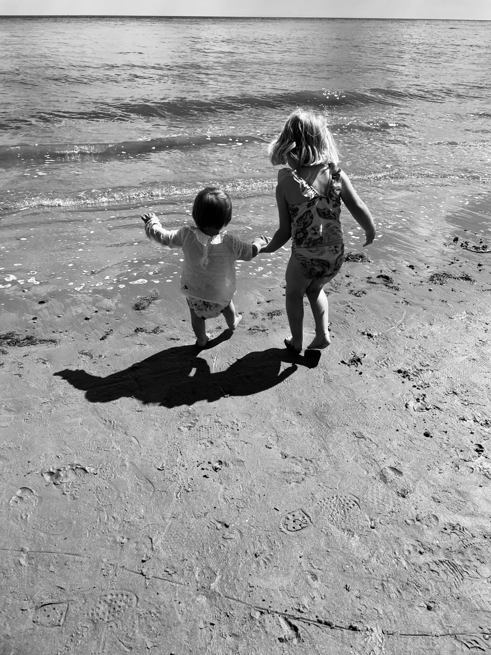 Children paddling in the sea