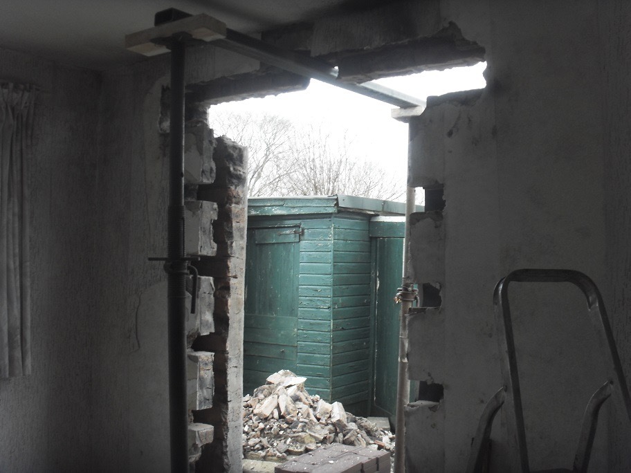 New external door being created