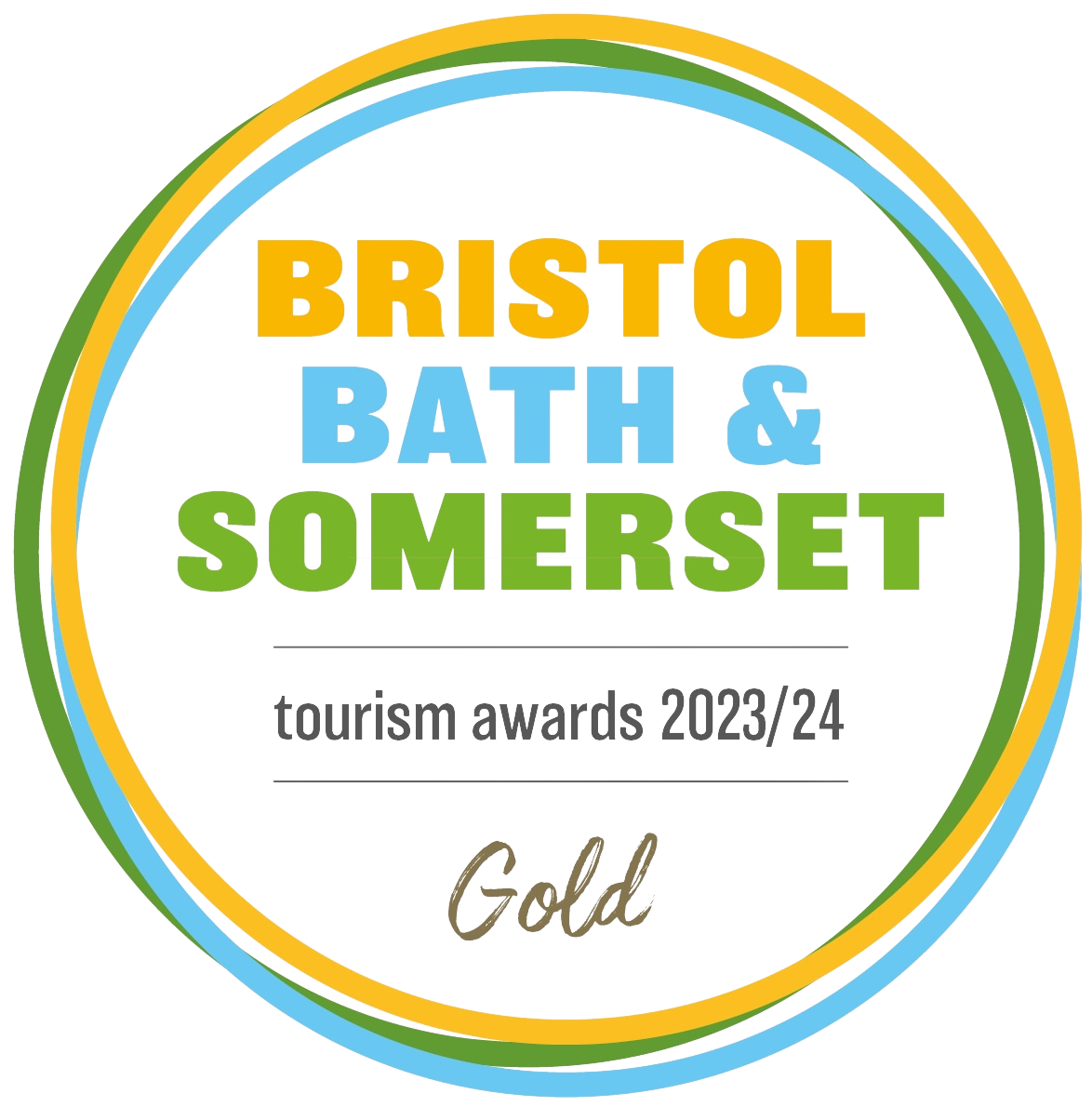 Bristol, Bath & Somerset Tourism Award - Gold - Bristol Bath & Somerset Gold Award