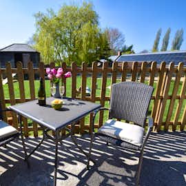 Patio with far reaching views Patio with far reaching views