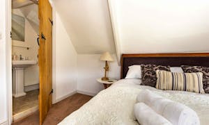 Bedroom 8 Double room with a Sleigh bed and ensuite sleeps 24 largfe self cattering accommodation Abergavenny Wales .wwwbhhl.co.uk