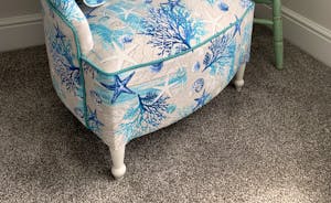Double Bedroom - a fun chair beautifully reupholstered locally