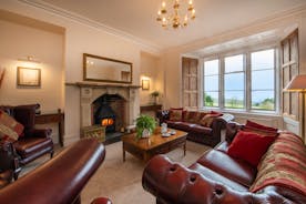 The Old Rectory - The sitting room: cosy, relaxing - and wonderful views!