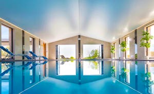 Shires - A very impressive spa hall with infinity pool, hot tub and sauna