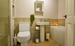 Family bathroom opposite Bedroom 6 - Bath Shower Basin & WC - www.bhhl.co.uk  The Anchor Lydbrook Gloucestershire