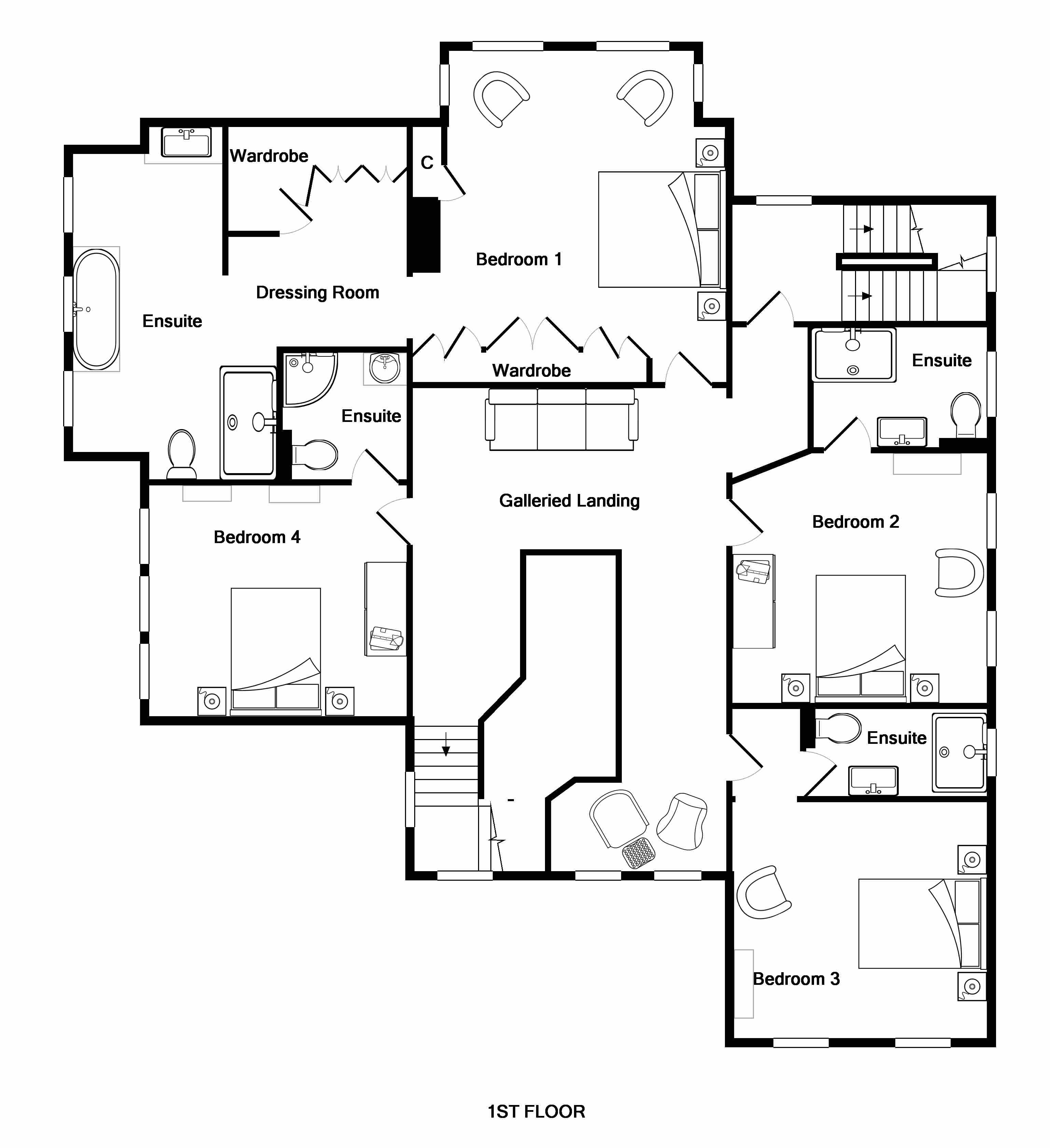 Floorplans Ortus House Hampshire Sleeps 12